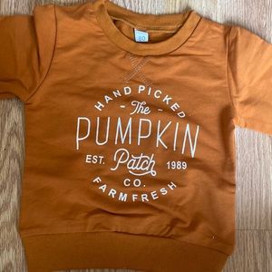 Baby 12 month pumpkin patch sweatshirt for fall